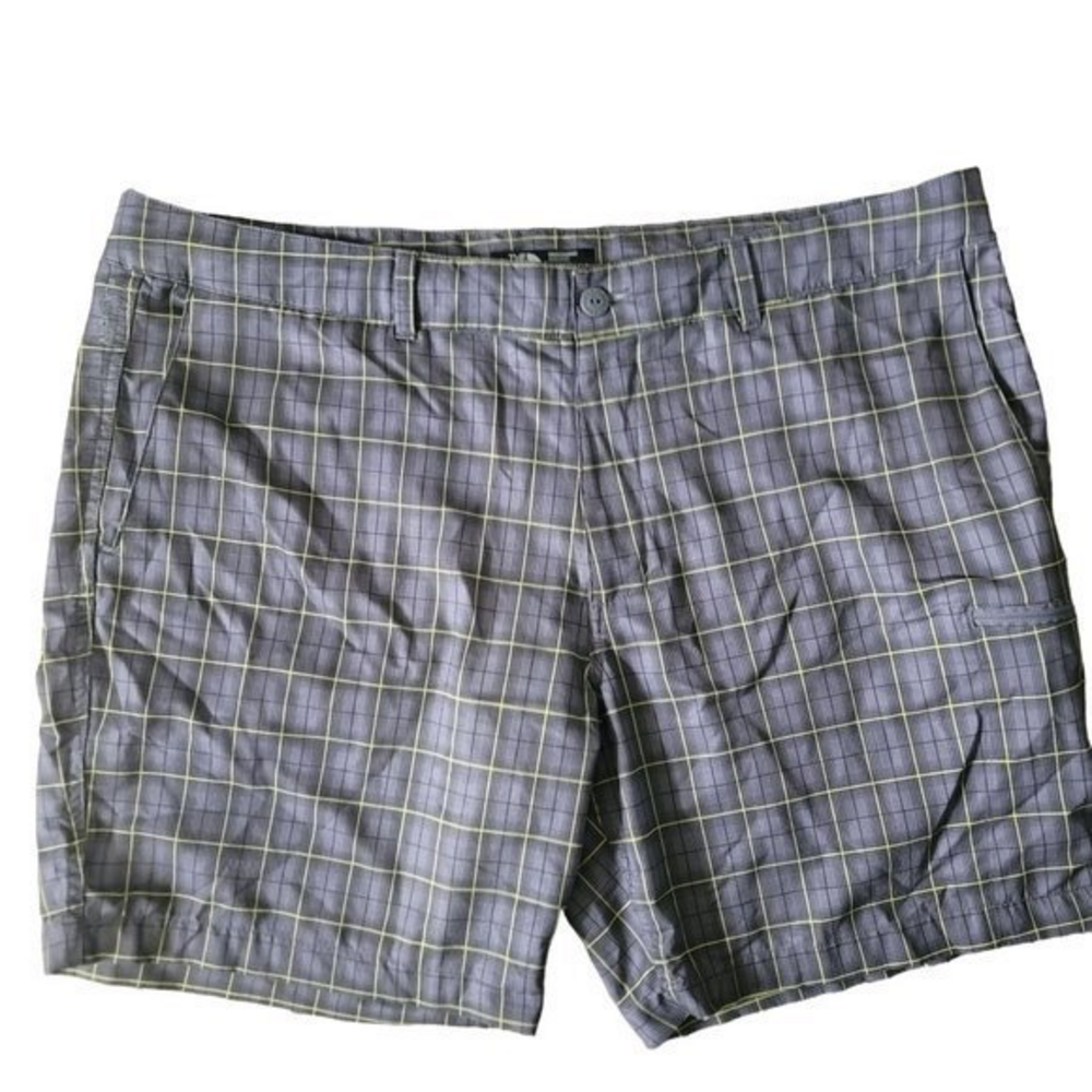 The North Face Mens Size 40 Gray Yellow Pure Vida Hybrid Outdoor Shorts NF00CE6M